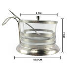 Açucareiro De Vidro 260ml Com Revestimento Externo Em Aço Ino