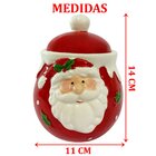 Açucareiro Decoração Natal Papai Noel Pote Em Cerâmica 14cm
