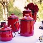 Acucareiro Em Agata - Vermelho - 350 Ml