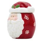 Açucareiro Enfeite Pote Natalino Papai Noel Cerâmica 350ml