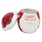 Açucareiro Enfeite Pote Natalino Papai Noel Cerâmica 350ml