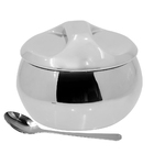 Açucareiro Inox C/ Colher 300ml Café Chá Luxo