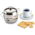 Açucareiro Mesa Inox 500g Com Tampa E Colher Marca Zanella