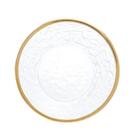 Açucareiro Petra Em Cristal Com Colher E Tampa Borda Dourada