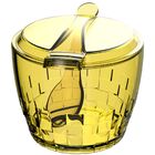 Açucareiro Plástico Com Colher Trama 500g - Colors - Amarelo