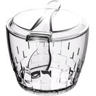 Açucareiro Plástico Com Colher Trama 500g - Colors - Transpar