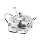 Açucareiro Wolff Italy De Vidro E Prata 14cm X 10cm X 8cm