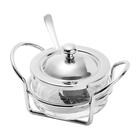 Açucareiro Wolff Italy De Vidro E Prata 14cm X 10cm X 8cm