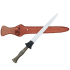 Adaga Javalizeira Punhal Monobloco Aço Inox 420c Cabo Chifre