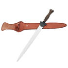 Adaga Javalizeira Punhal Monobloco Aço Inox 420c Cabo Madeira