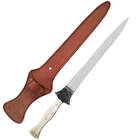 Adaga Javalizeira Punhal Monobloco Aço Inox 420c Cabo Osso 12