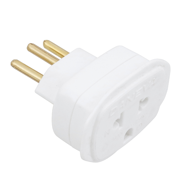 Adaptador 1 tomada Bivolt Branco Daneva