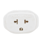 Adaptador 1 tomada Bivolt Branco Daneva