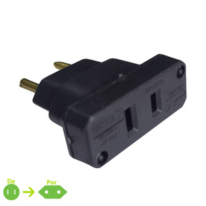 Foto de Adaptador 1 Tomada Tipo A Preto Lexman