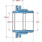 Adaptador / Flange Soldavel Para Caixa Água 25 X 3/4 Krona -