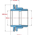 Adaptador / Flange Soldavel Para Caixa Água 60 X 2 Krona - Un