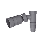 Adaptador Articulado 45° Cinza com Retenção para Máquina de Lavar Roupa e Louça Blukit