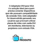 Adaptador Cabo Dvi Macho Para Vga Fêmea