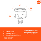 Adaptador De Engate Rápido Rosca Fêmea ¾ Nova Forma