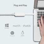 Adaptador De Rede Usb Tipo C Para Rj45 Ethernet Gigabit P-lin