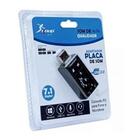 Adaptador De Som Azul Novo Modelo Usb 7.1 Para Notebook