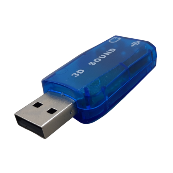 Adaptador De Som Azul Novo Modelo Usb 7.1 Para Notebook
