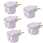 Adaptador De Tomada Plug Universal Europeu Brasil - 5 Un
