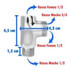 Adaptador De Torneiras Uso Geral Máquina Lavar Roupas/louça -
