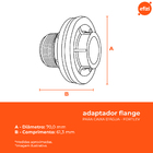 Adaptador Flange Caixa D'água 25x3/4 Fortlev