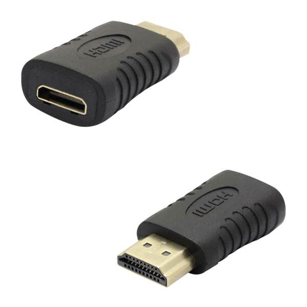 Adaptador Mini Hdmi Fêmea X Hdmi Padrão Macho P/ 2.0 E 2.1