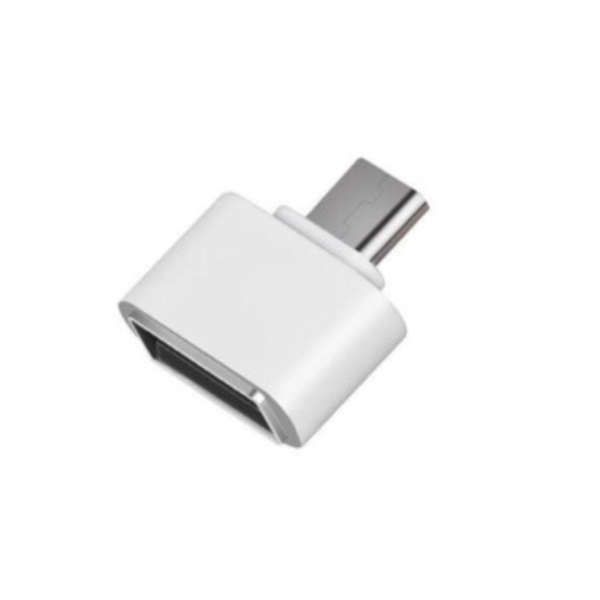 Adaptador Otg Tipo C X Usb Para Smartphones Branco