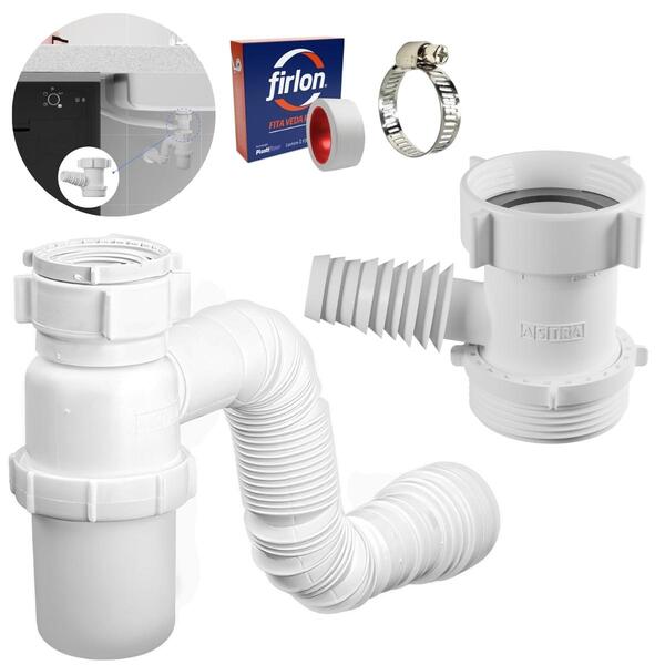 Adaptador Para Máquina De Lavar Louça + Sifão Copo Universal