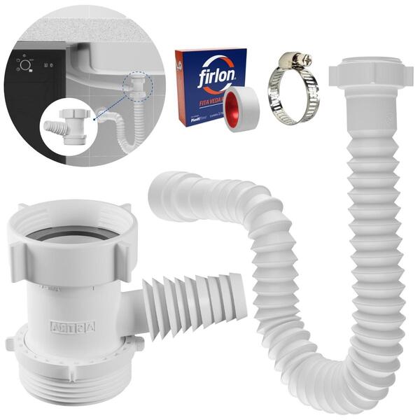Adaptador Para Máquina De Lavar Louça + Sifão Sanfonado Unive