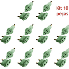 Adaptador Para Plugue Chato Cinza 10a Radial Kit 10 Peças