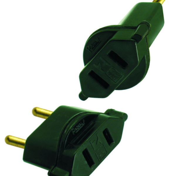 Adaptador Para Plugue Chato Preto 10a Radial 1501.126