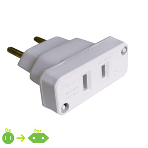 Foto de Adaptador Pino Chato 2P Branco Lexman