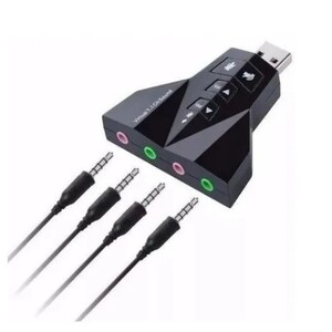 Adaptador Placa De Som Usb 7.1 Entrada P2 Fone E Microfone | Leroy Merlin