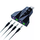 Adaptador Placa De Som Usb 7.1 Entrada P2 Fone E Microfone