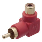 Adaptador Rca 90 Graus Ponta Gold Vermelho