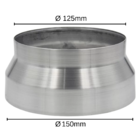 Adaptador Redutor De Dutos 150mm Para 125mm Em Alumínio