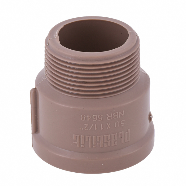 Adaptador Roscável e Soldável Marrom 50mm 1.1/2" Plastilit