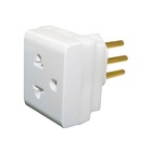 Adaptador Tomada Termoplástico Bege 2 Pólos + Terra 10A 250V Norma NBR 14136 Pial Legrand