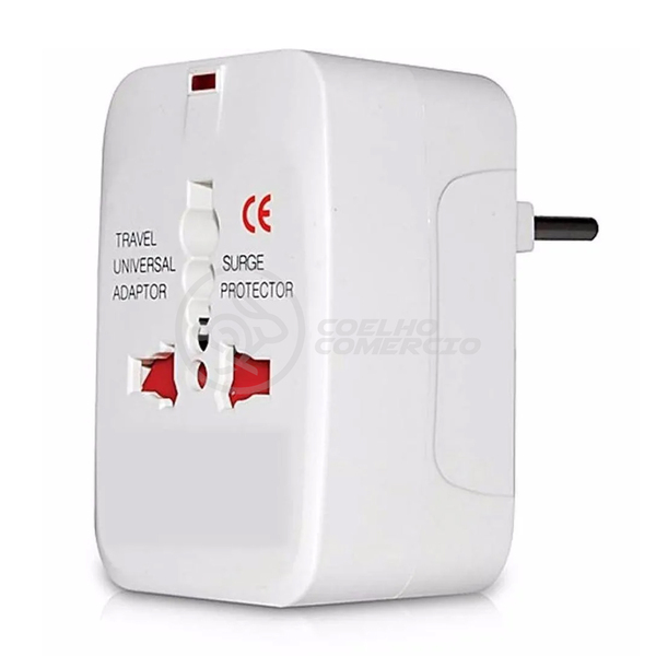 Adaptador Tomada Universal Padrão 150 Países Uk Europa Eua As