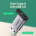 Adaptador Ugreen Us276 Usb 3.0 Para Usb Tipo C Cinza