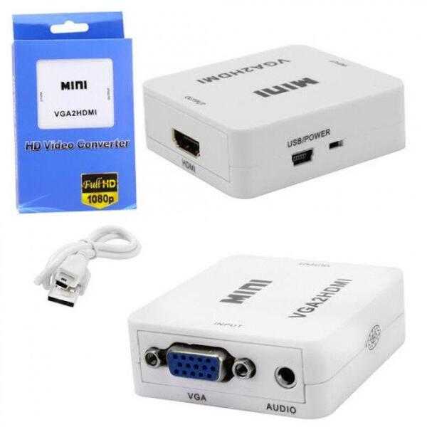 Adaptador Up Mini Conversor Vga F Hdmi F