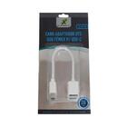 Adaptador Usb Tipo C X Usb 3.0 (f) Conector Otg 15cm Branco