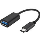 Adaptador Usb Tipo C X Usb 3.0 (f) Conector Otg 15cm Preto