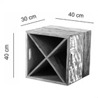 Adega 12 Garrafas Modelo Caixote 40 Cm Madeira Maciça Com Pát