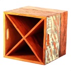 Adega 12 Garrafas Modelo Caixote 40 Cm Madeira Maciça Com Pát