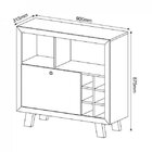 Adega 1 Porta Basculante Colmeia Para 6 Garrafas Branco